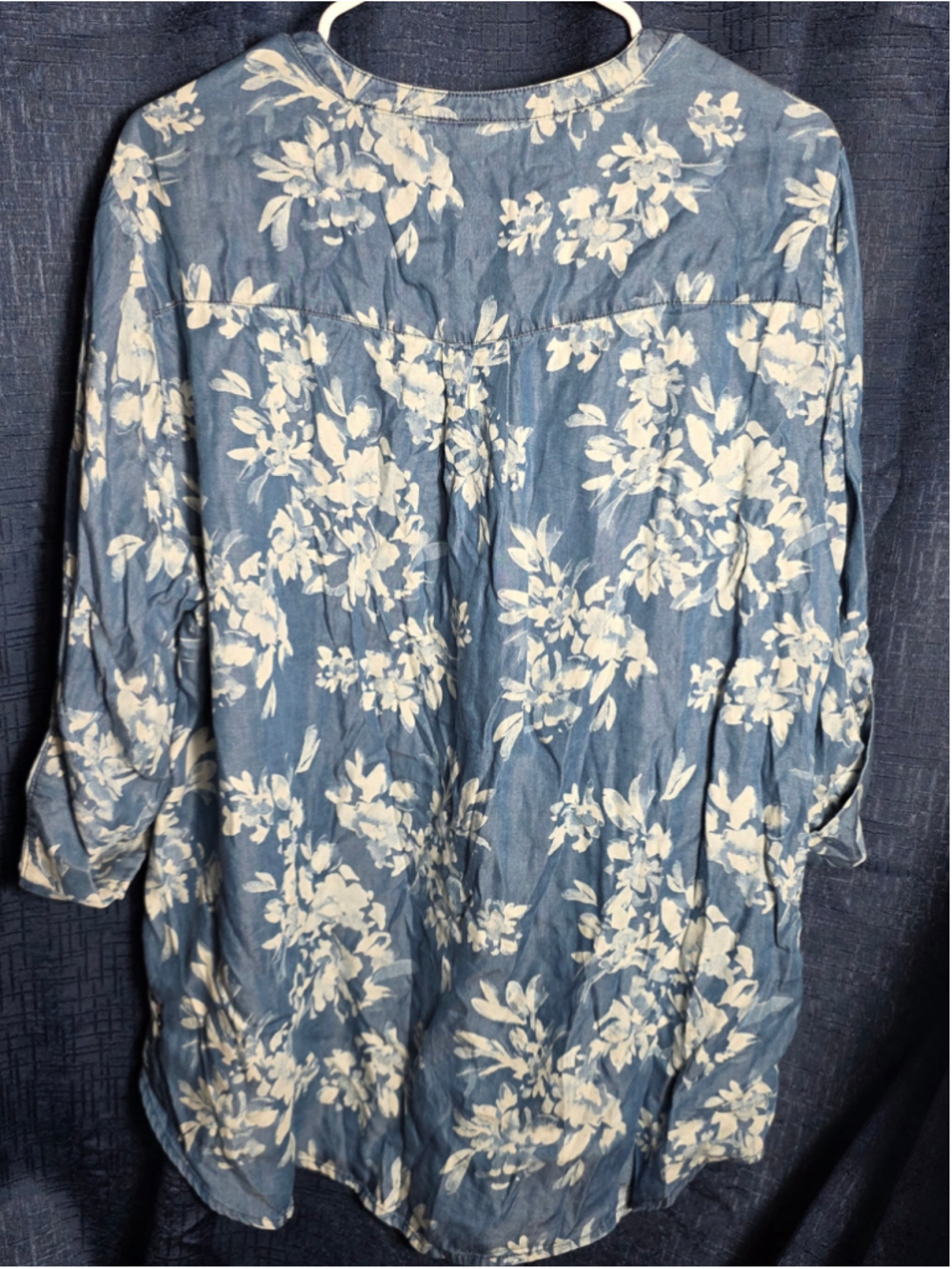 Women's Torrid Harper Blouse Size 2 Blue White Floral Print Top cottagecore chic - Picture 5 of 5